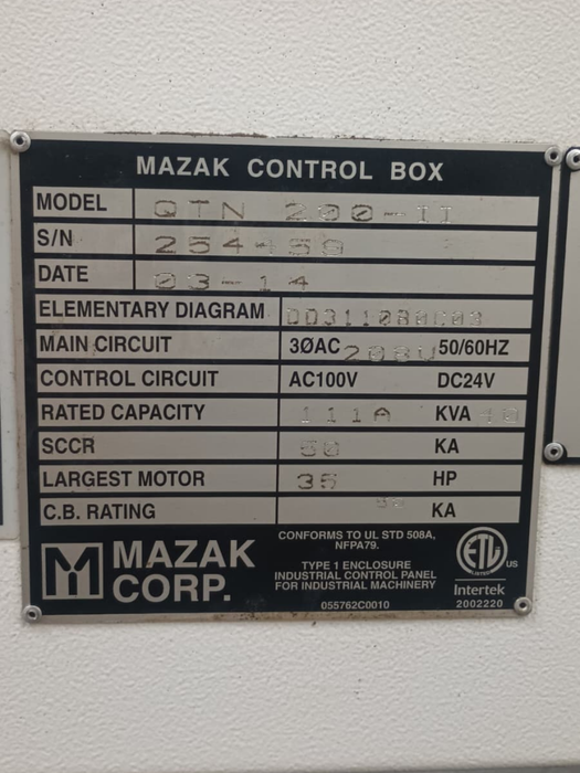 2014 Mazak QTN-200II | CNC TURNING CENTER | USED | In Stock!