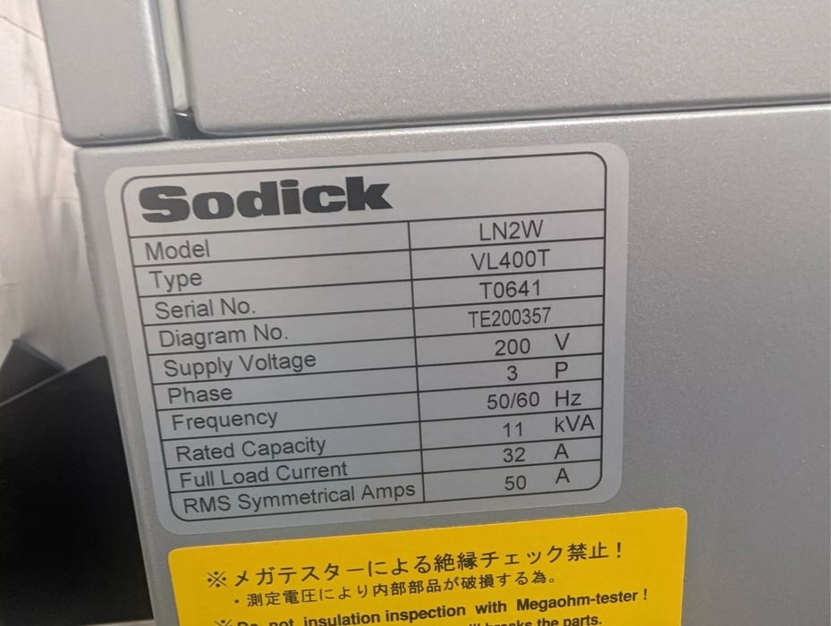 2019 SODICK VL 400Q WIRE TYPE ELECTRICAL DISCHARGE