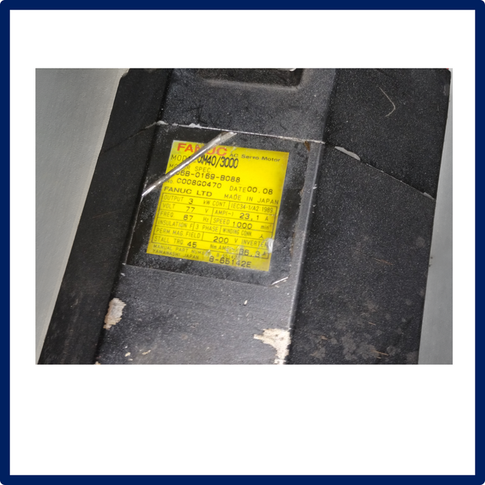Fanuc - Motor | A06B-0169-B088 | **INV: 14422** | Used | In Stock!