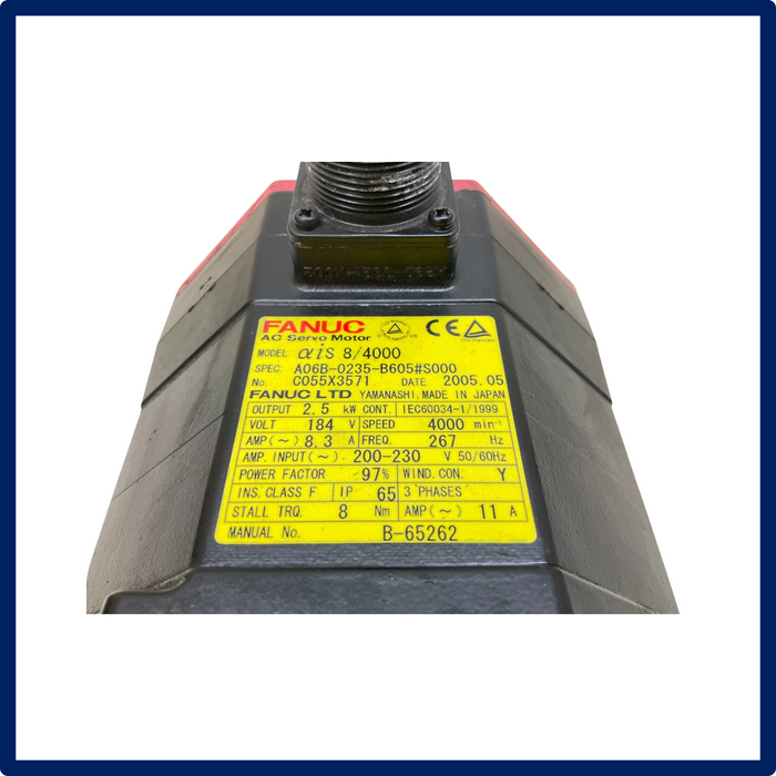 Fanuc - Servo Motor | A06B-0235-B605#S000 | Refurbished | In Stock!
