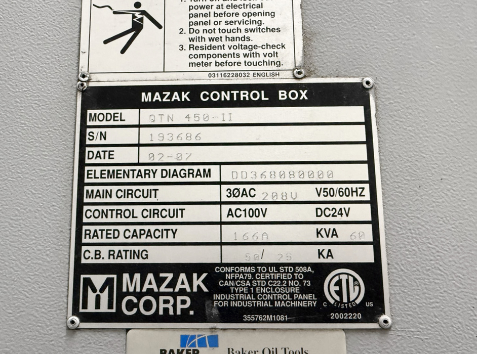 2007 - Mazak Quick Turn Nexus 450-II 7.0" BIG BORE