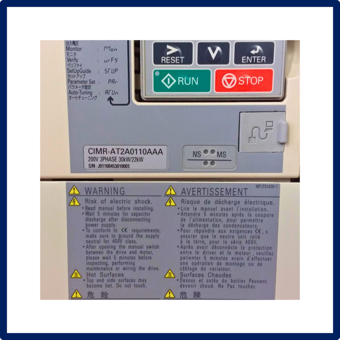 Yaskawa Frequency Inverter Drive | CIMR-AT2A0110AAA | New | In Stock!
