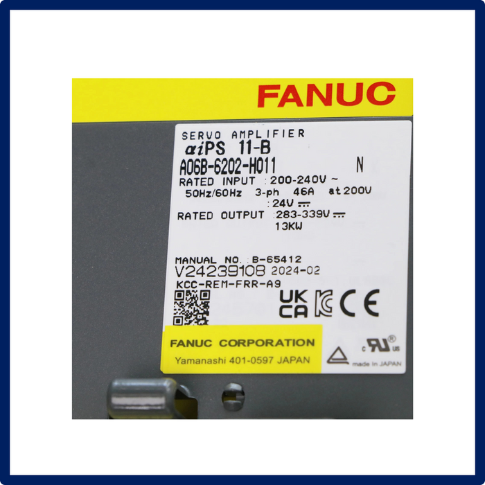Fanuc - Servo Amplifier | A06B-6202-H011 | Refurbished | In Stock!