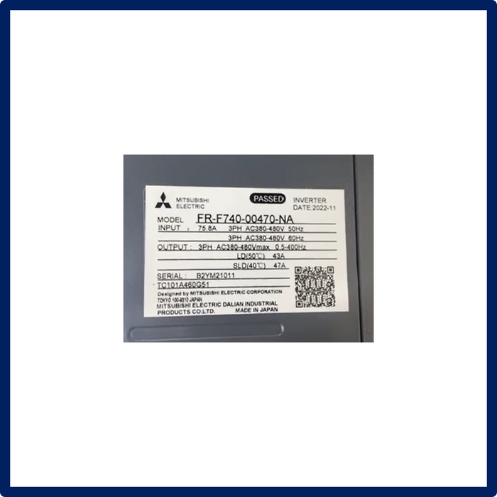 Mitsubishi - AC Drive | FR-F740-00470-NA | New | In Stock!