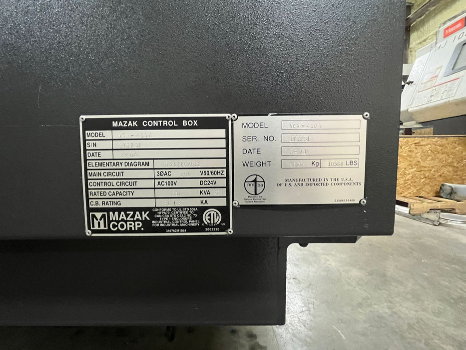 2004 Mazak VCN-410A with Rotary Table | Used | In Stock!