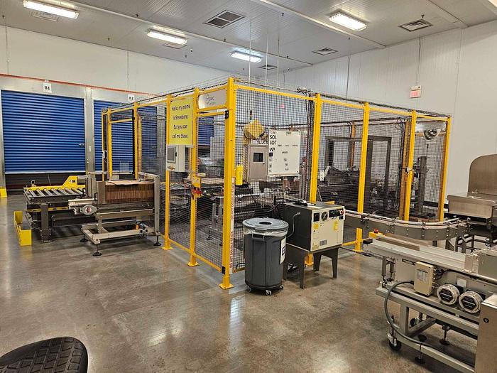 2018 Fanuc M-710i Robot with Langen LCR 700 Combined Robotic Palletizing System & Case Packing Machine | Used | In Stock!