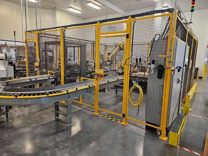 2018 Fanuc M-710i Robot with Langen LCR 700 Combined Robotic Palletizing System & Case Packing Machine | Used | In Stock!