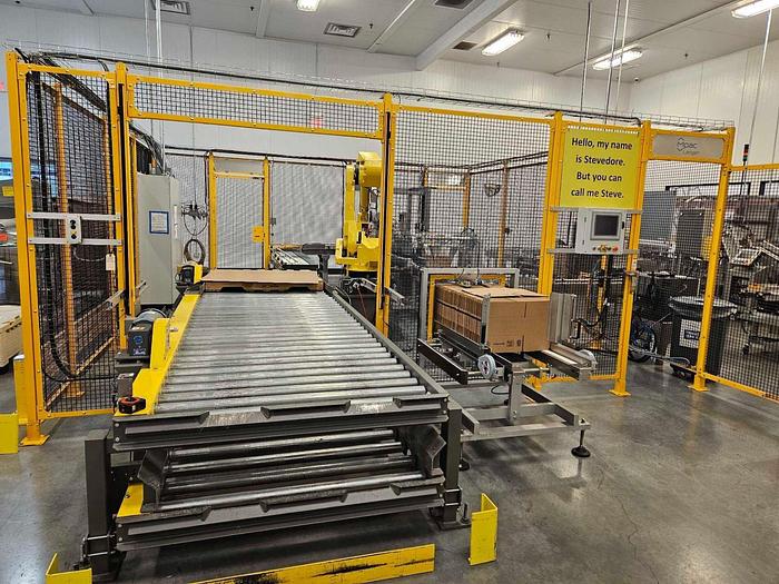 2018 Fanuc M-710i Robot with Langen LCR 700 Combined Robotic Palletizing System & Case Packing Machine | Used | In Stock!