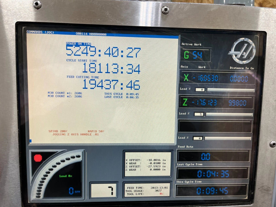 2006 - Haas SL-30 Collet Chuck CNC Lathe